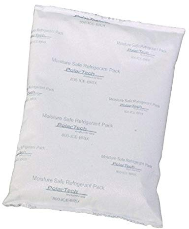 Polar Tech TP8/MS Ice Brix Viscous Gel Moisture Safe Refrigerant Cold Pack, 4 Length x 6-1/2 Width x 3/4 Thick (Case of 18), White
