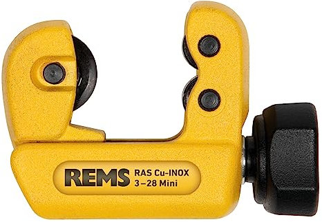 REMS Rohrabschneider RAS Cu-INOX 3-28 Mini (Installationswerkzeug zum Trennen von Rohre Durchmesser 3–28 mm, 1/8–1 1/8, Wanddicke s ≤ mm 4 | klein, handlich, stabile Konstruktion) 113240 R