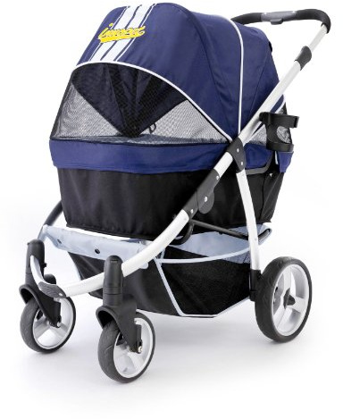 Innopet Haustier-Buggy, ips-06/marine, Hunde-Tragetasche, Trolley, Trailer, Buggy Retro. Zusammenklappbar Pet Buggy, Kinderwagen, Kinderwagen für Hunde und Katzen