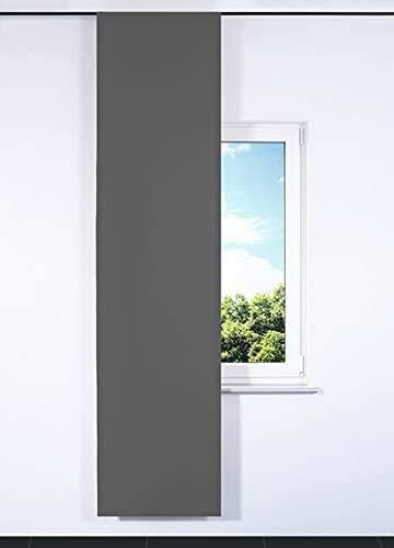 Rollmayer Schiebevorhang Schiebepanel Vivid Grafit 33 Klettband 60x245cm | Flachenvorhang Schiebegardine Vorhang Raumteiler