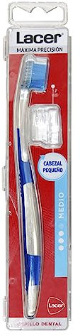 LACER - Cepillo de Dientes con Cabezal Pequeño, Máxima Eficacia, Filamentos Tynex, Elimina la Placa Bacteriana, Mango Ergonómico.
