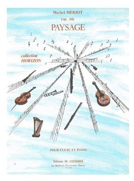 Partition classique COMBRE MERIOT MICHEL - PAYSAGE - FLUTE ET PIANO Flûte traversière