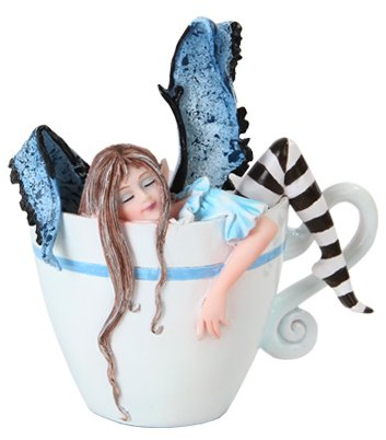 GiftImpact Amy Brown Fantasy Art Afternoon Tea Time Collection- I Need Coffee Mug Faery Tea Cup Fairies Statue (I Need Coffee Faery)