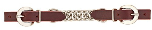 Weaver Leather Latigo Single Flat Link Chain Curb Strap, Burgundy, 3-1/2