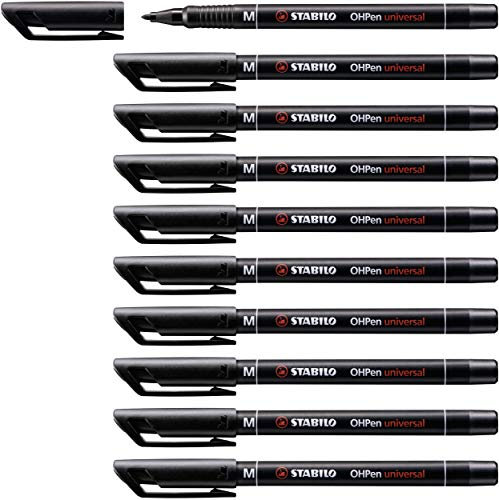 STABILO - Folienstift - OHPen universal - permanent medium - 10er Pack - schwarz