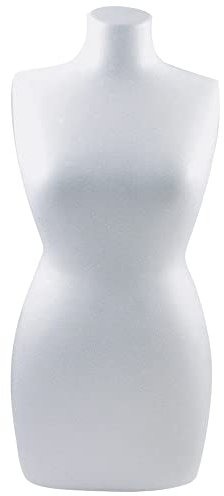 Rayher Hobby Rayher Torso Frau, 50 cm, Styropor weiß, Torsobüste weiblich, ca. 20 cm breit, 3316800