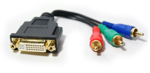 DVI-A analogique mâle vers 3 RCA Component RGB Adaptateur Femelle – TV/PC Moniteur vidéo – Cablefinder