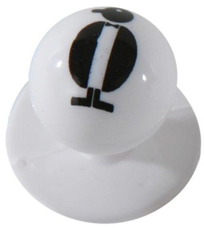 Kochjackenknöpfe Pinguin, weiß 12er-Pack