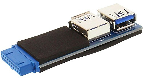 InLine® 33444 A USB 3.0 Adaptor/2x Female A to 19-Pin Motherboard Connection