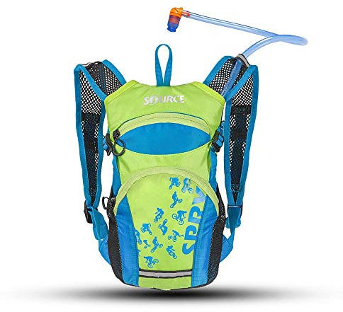 Source Boys Spry Kids drickryggsäck, ljusblå/grön, 1,5 liter