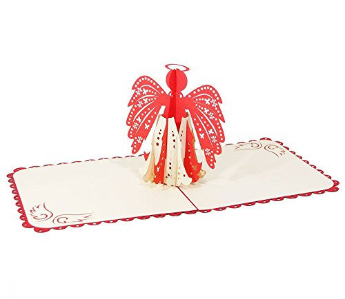 Engel - 3D Karte/Pop-Up/Klappkarte - Weihnachtskarte, Grußkarte, Geldgeschenk, Glückwunschkarte, Gutschein, Dankeskarte, Geschenkkarte
