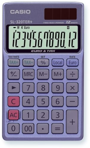 Casio SL-320TER+ - Calculadora básica, 8 x 70 x 118.5 mm, azul