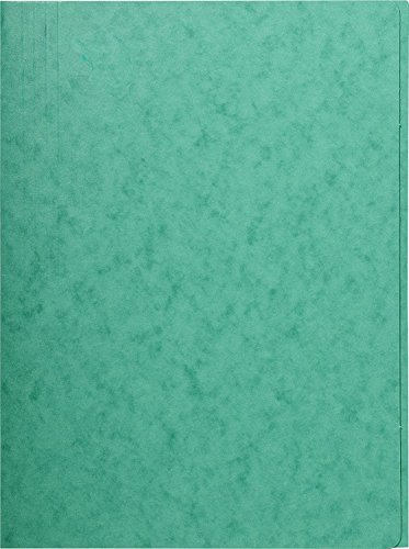 Exacompta 56415E Premium Einschlagmappe. Made in Germany. Aus extra starkem Colorspan-Karton mit 3 Innenklappen und 2 Gummizügen DIN A4 Juris-Mappe Sammelmappe für Büro und Schule grün
