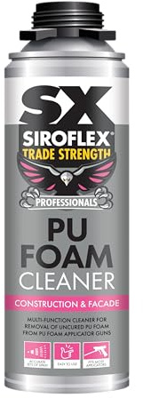 SX Siroflex PU Foam Cleaner, 500 ml, Removes Uncured PU Foam | Designed to break down uncured PU foam for easy cleaning of applicators and surfaces