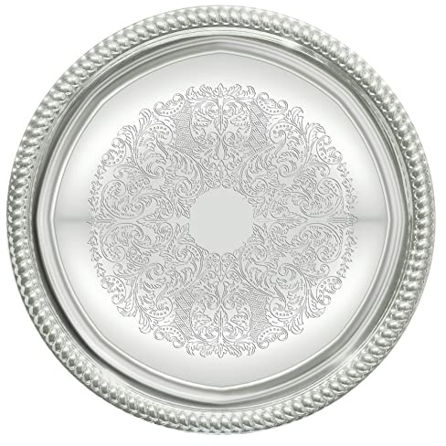 Winco CMT-14 Round Tray, 14-Inch, Chrome,Medium