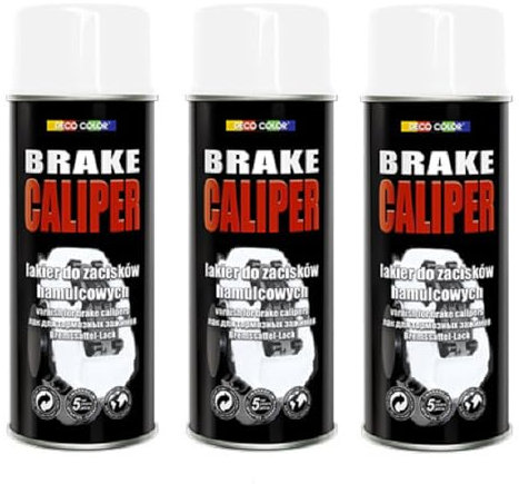 Fahrzeugteile Hoffmann 3er Sparpack 400ml Bremssattellack Bremssattel Farbe weiß 25354