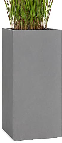 Pflanzwerk® Pflanzkübel Tower Grau 50x23x23cm *Frostbeständiger Blumenkübel* *UV-Schutz* *Qualitätsware*