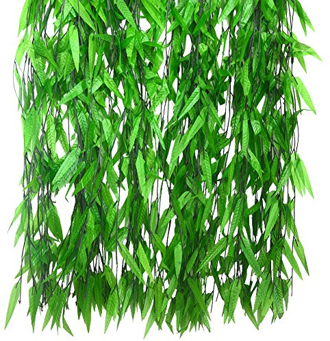 Bird Fiy 50 PCS 376 Feet Artificial Flower Greenery Wicker Rattan Vine Fake Foliage Leaf Flowers Plants Garland Garden Decoration