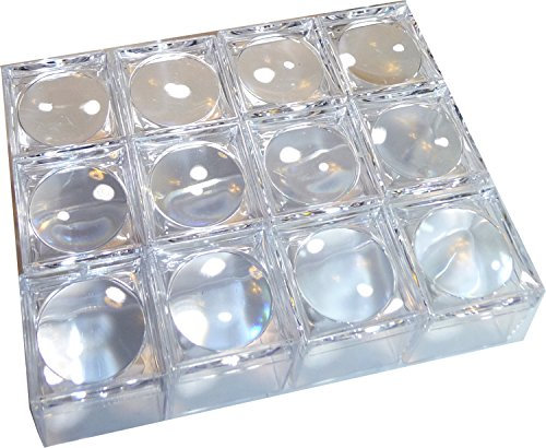 12 St. Mini Lupendose Becherlupe klein mit 5fach Vergößerung