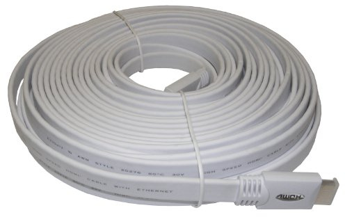 SAC Electronics AE0536 15m 2.0 3D/2160P Flat HDMI Lead Cable - White