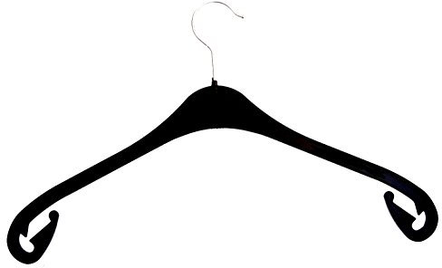 Hagspiel Kleiderbügel aus Kunststoff, schwarz, Rockhaken, 43 cm 20 STK.
