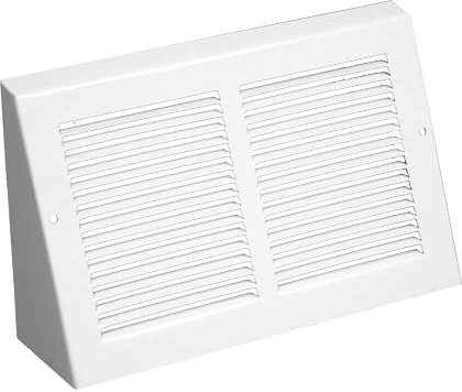 Rejilla triangular extendida de retorno para zócalo (apertura de conducto de 12 x 6 pulgadas / 13 3/8 pulgadas x 6 7/8 pulgadas en total)