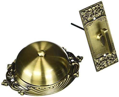 idh by St. Simons Craftsman 18054-005 Craftsman Premium Quality Solid Brass Twist Bell with Key Plate, Antique Brass