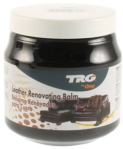TRG Leather Renovating Balm - Suitable for Leather Car Interior, Leather Furniture, Jackets and bags 300ml (Various Colours Available) (Black)