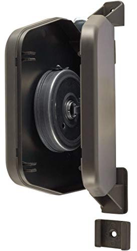 Schellenberg 50154 Aufschraubwickler Flexo aufklappbar und höhenverstellbar, Lochabstand 14-15,5 cm, System MINI, Aufputz Rolladen Gurtwickler, braun