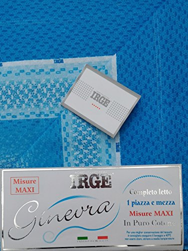 Irge Completo Letto Piazza e Mezza Lenzuola Cotone 100% MOD.716