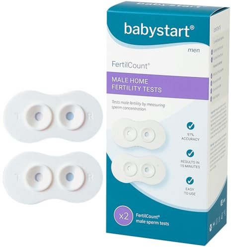 Babystart FertilCount - Fertility Test Kit for Men - Sperm Count Testing Kit x2 and Instruction Leaflet - Easy Home Fertility Tests for Couples Trying for a Baby