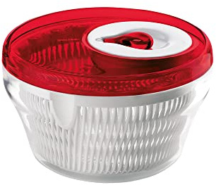 Guzzini Centrifuga Insalata Kitchen Active Design, Rosso Chiaro, Ø28 x h18 cm