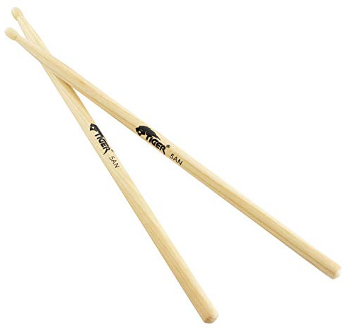 Tiger Hickory 5A Drumsticks, Natural, One Pair