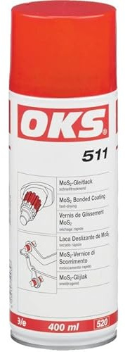OKS-Trockenschmierstoffe Gebinde:400 ml Spray Beschreibung:OKS 511, MoS2-Gleitlack schnelltrocknend
