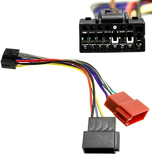 Car Radio Adapter 16cm Cable 16 Pin Male to 16 Pin DIN ISO Standard Socket for Kenwood KDC