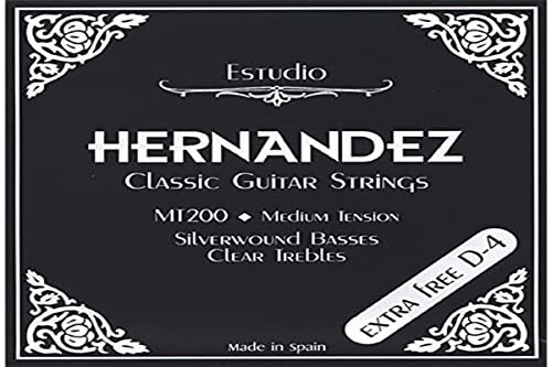 Hernandez »CLASSIC SET MT-200 - SCHWARZ - MT« Saiten für Konzert-Gitarre - Medium Tension - Plus zusätzlicher D4-Saite, 224750