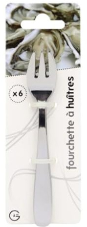 Lot de 6 fourchettes à huitres en inox