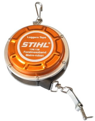 STIHL 0000 881 0800 Forstmaßband in Metallgehäuse Selbstaufrollend mit einer Länge von 15 Meter