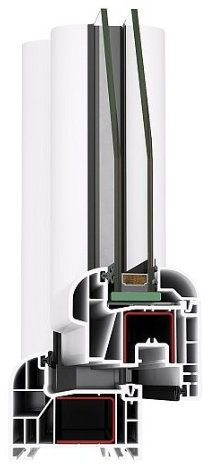 Kunststofffenster Prime - Weiß - 7-Kammer Fenster - 865 x 1135