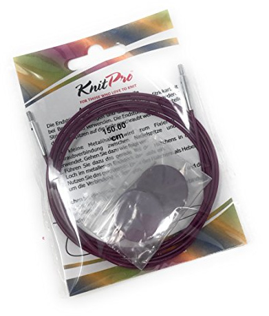 Knit Pro Seile + Endkappen + Schlüssel, verschiedene Längen (60 Zentimeter)