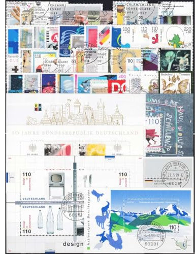 Goldhahn BRD Bund Jahrgang 1999 gestempelt komplett Briefmarken für Sammler