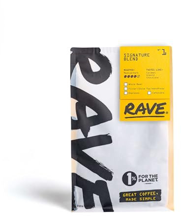 Rave Coffee - Signature Blend Nº 1, Cafetière Grind Freshly Roasted and Ground Coffee 250g