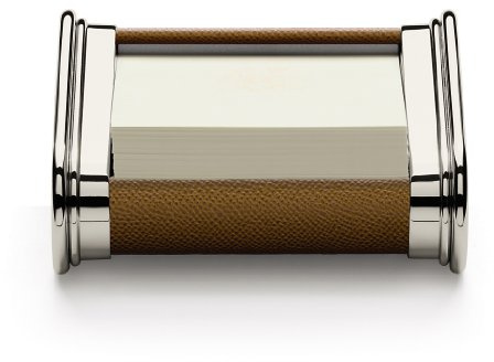 Graf von Faber-Castell - Zettelkasten Cognac | Aus italienischem Kalbsleder für ca. 40 Notizzettel mit handgenähter Naht