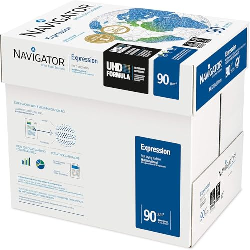 5 X 500 Blatt Navigator Expression DIN A4 90g/m² weiss