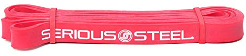 SERIOUS STEEL FITNESS Assisted 41 Pull-Up Band, Resistance & Stretching, Powerlifting & Pull-ups (#2 Red - Single Band)