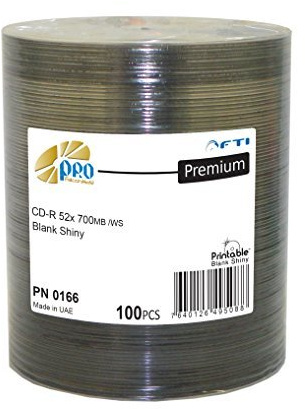 CD en Blanco de Calidad Profesional – CD-R Falcon Pro Silver 52 x 700 MB 80 min Cubo térmico imprimible 100 Unidades