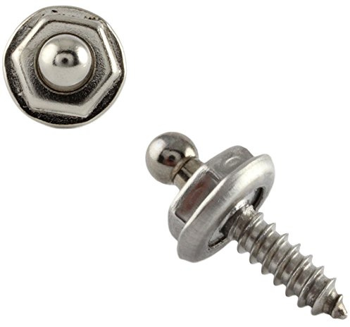 25 Stück LOXX Unterteil Holzschraube 4,2 x 12 mm - Messing vernickel für LOXX und Tenax Blechschraube I BOOTSTIELE Brauer