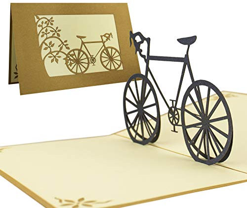 Fahrrad Pop Up Karte, Sammelkarte, Fahrradgutschein, Fahrradtour, 3D Pop-Up-Karte, Gutschein Fahrrad, T05
