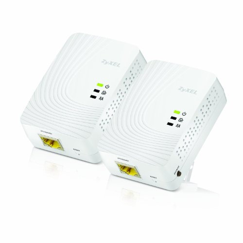Zyxel 600 Mbps Mini Powerline AV2 Gigabit Adapter, Starter Kit - 2 Units (PLA5205KIT)