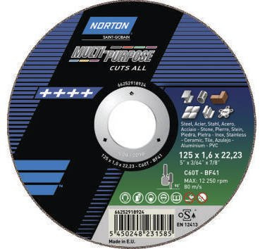 Norton ct 60 t-bf41 – Disco taglio speciale diametro 230 mm